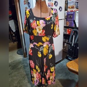 Trashy Diva Black Floral Midi Dress
